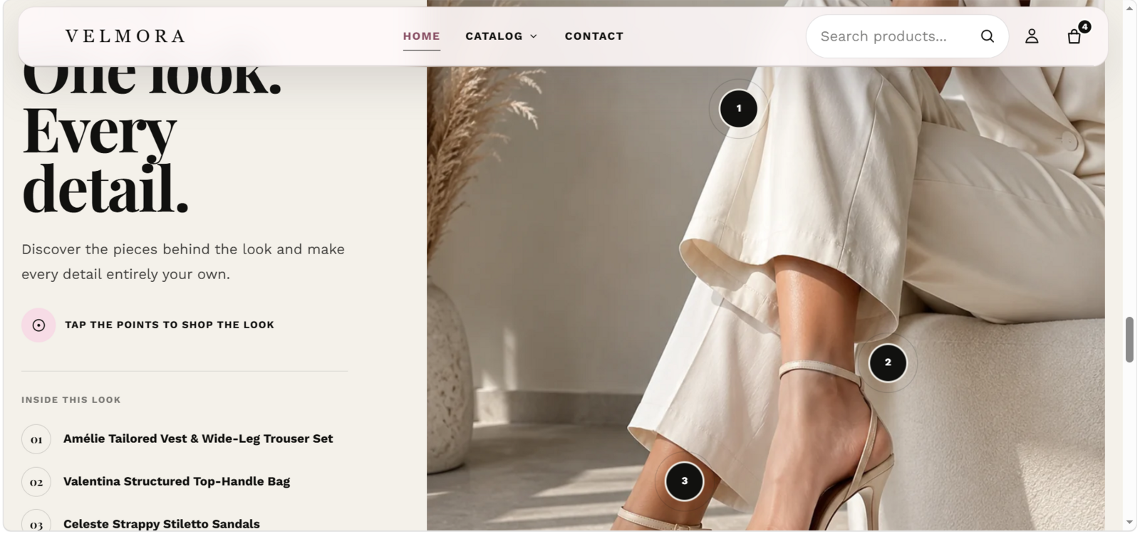 Velmora Shopify product page